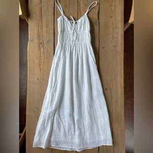 Faithful the Brand Francesca Midi Dress Plain White Size Small